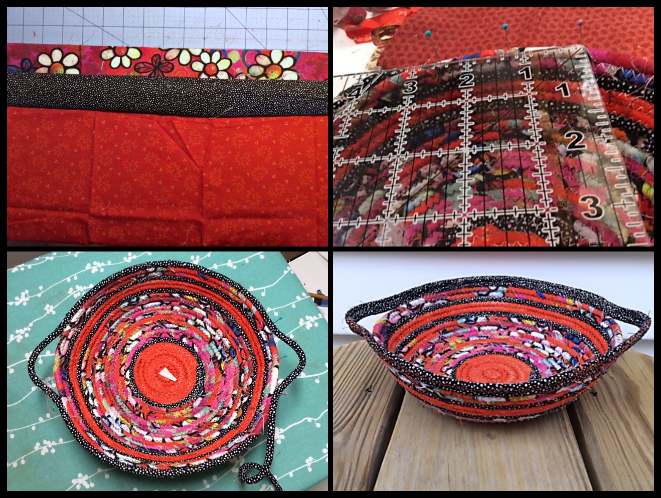 How to make a coiled fabric basket with handles New England Fiber Arts